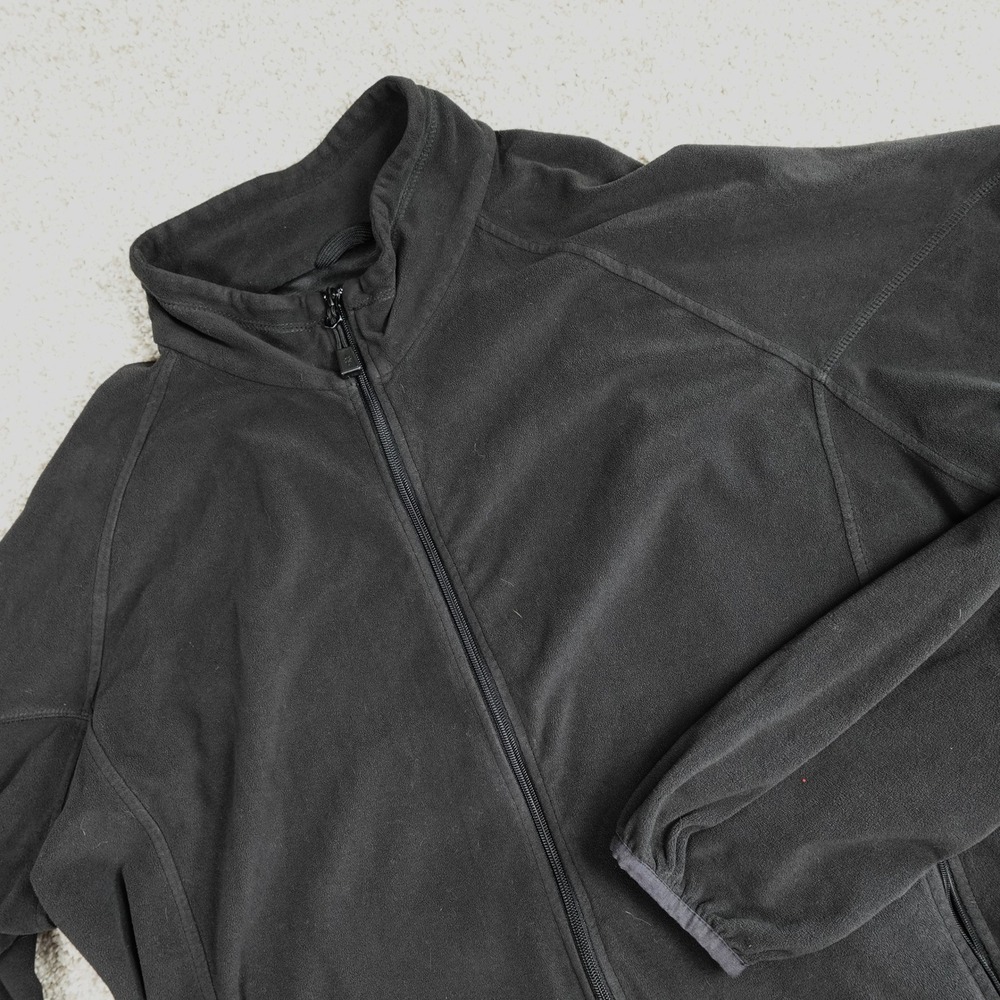 North End Mens Black Full Zip Fleece Jacket Mock Neck Raglan XL 78033